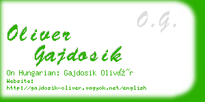 oliver gajdosik business card